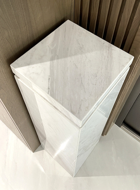 工艺品摆件底座简约现代别墅客厅落地石材高档装饰立柱大理石摆件