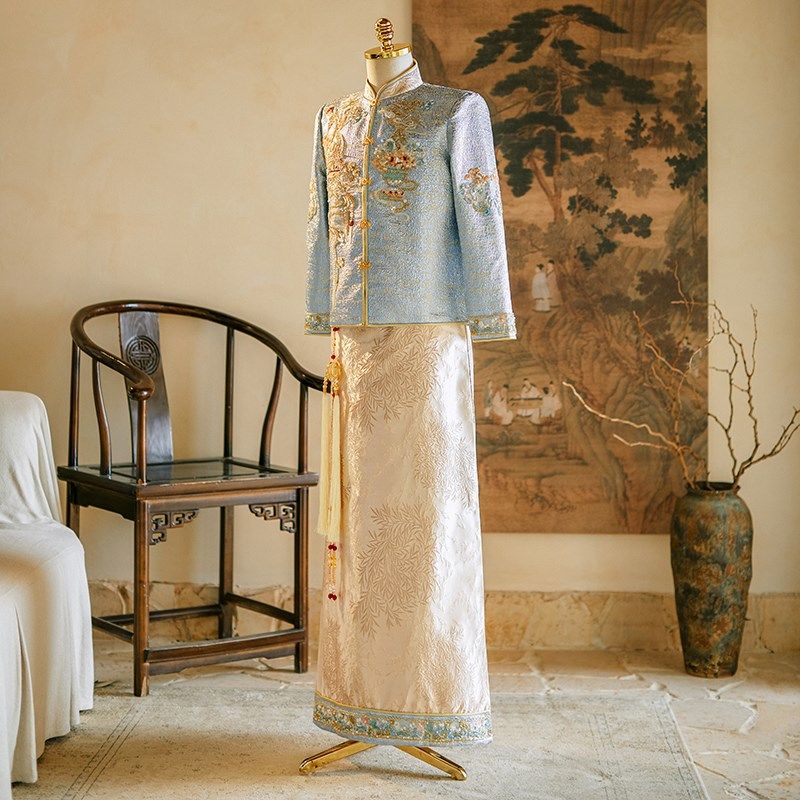 男士秀禾服新郎2024新款中式结婚礼服唐装龙凤褂男款接亲婚服秀和,淘宝优惠券,粉丝福利购,淘宝优惠卷