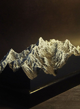 冬官手作 水泥混凝土石膏贡嘎山雪山扩香石扩香器创意装饰摆件