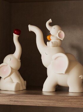 大象摆件高级感姹寂风软装家居轻奢客厅红酒柜装饰品乔迁新居礼物