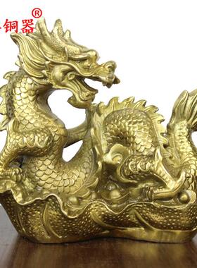 宇卓铜器 纯铜龙黄铜龙钱袋龙聚宝盆龙白菜龙葫芦龙工艺品摆件