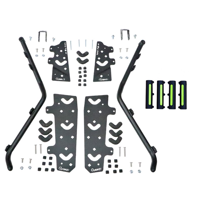 适合光阳H150保护杠防摔保险杠排气侧杠防滑脚踏板射灯简约护杠 - 图3