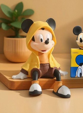 创意坐姿卡通米奇客厅电视柜桌面摆件可爱装饰公仔摆设入户装饰品