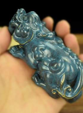 纯铜威猛貔貅把玩手把件办公桌面精美小摆件收藏工艺品书房镇纸