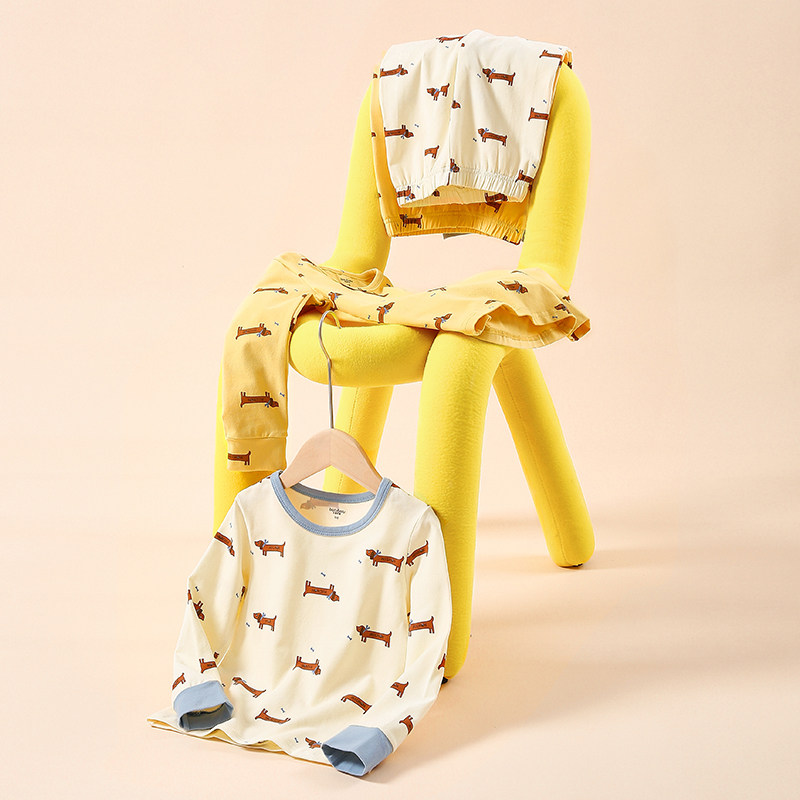 儿童秋衣秋裤纯棉春秋季宝宝男孩女童薄款棉毛衫男童保暖内衣套装,淘宝优惠券,粉丝福利购,淘宝优惠卷