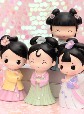 古风饰品摆件汉服女孩少女心房间卧室装饰玩偶摆设儿童节生日礼物