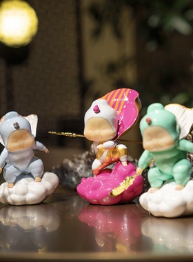 稀奇艺术《平步青云》办公室雕塑摆件创意家居轻奢饰品武财神关羽