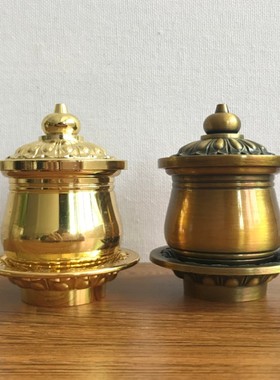 纯铜供杯圣水杯供奉佛供杯供奉观音水杯铜供杯莲花净水杯贡杯特惠