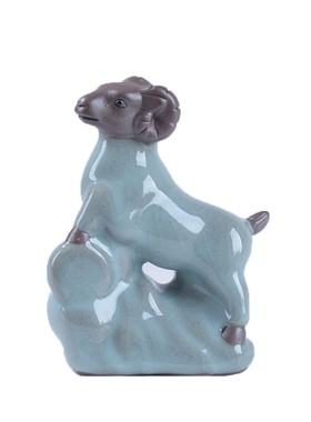 创意可爱小羊摆件陶瓷家居装饰品客厅酒柜电视柜装饰卧室饰品摆设