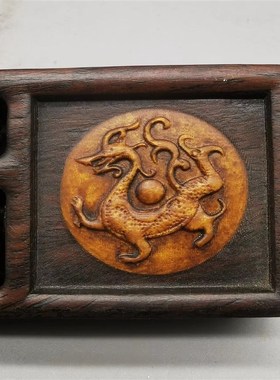 密底算盘实木雕复古老物件古玩收藏精打细算文房老黑檀木桌面装饰