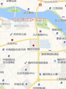 超大巨幅 赣州市区地图订制 城市城区报新饰画