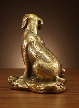 铜欣祥 铜狗摆件 十二生肖犬家居装饰品客厅玄关摆设工艺品摆件