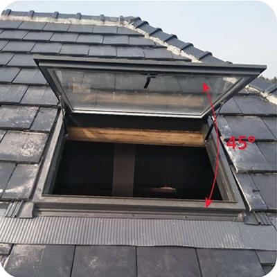 加厚铝合金斜屋顶天窗阳光房中空玻璃阁楼窗定制电动地下室采光井 - 图1