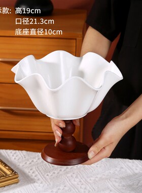佛手柑盘水培器瓶木质器皿香橼古风盘养佛手摆放