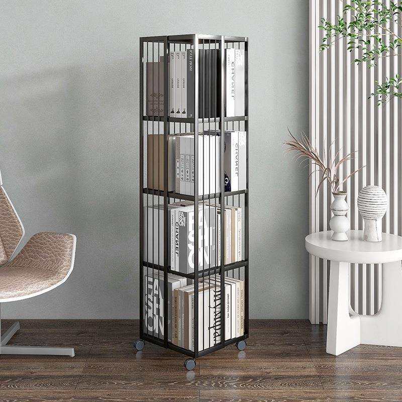 旋转书架360度书柜可移动落地家用简易儿童储物收纳架铁艺置物架,淘宝优惠券,粉丝福利购,淘宝优惠卷