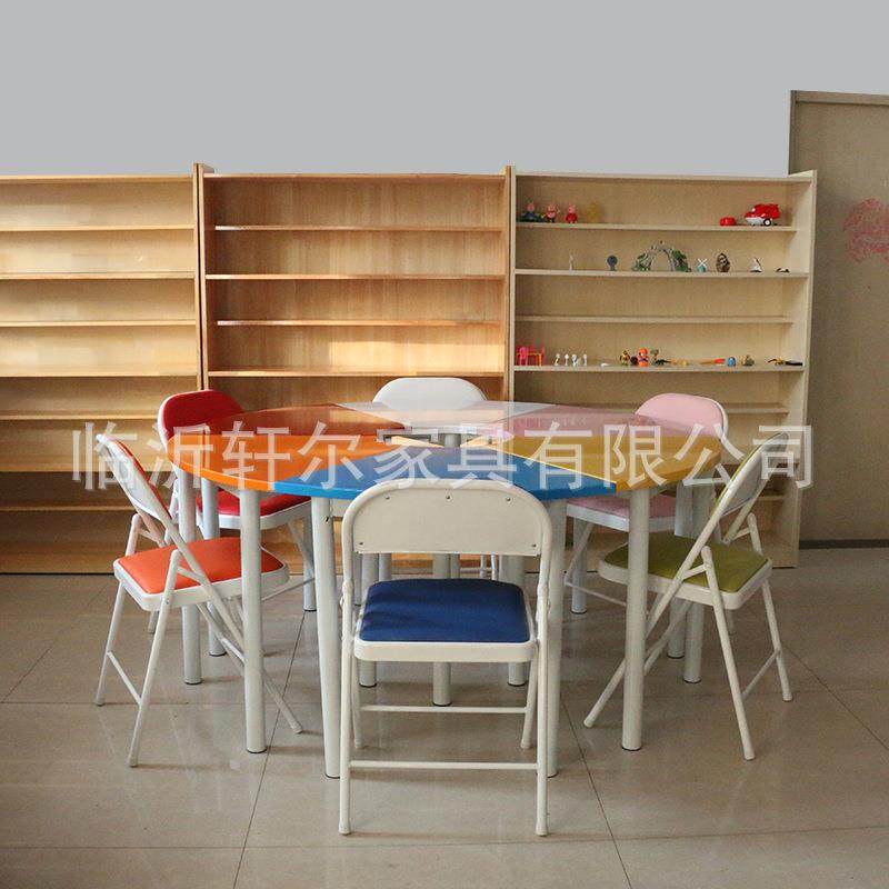 钢琴烤漆钢架腿团体心理咨询室辅导活动桌组合扇形拼接彩色圆桌,淘宝优惠券,粉丝福利购,淘宝优惠卷