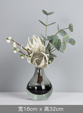 现代简约仿真花艺绿植售楼处洽谈桌酒店餐桌样板间洗漱台软装摆件