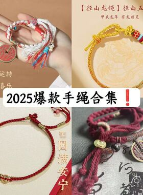 2026蛇年本命年红绳 手绳 男女情侣加油五彩绳上岸红绳 端午手绳