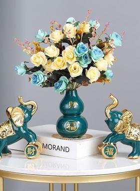 陶瓷招财大象欧式家居创意