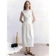 Baijiahao 2026 Summer Temperament Suit ຂອງແມ່ຍິງ Lyocell Linen Breathable Sleeveless Shirt Skirt ຊຸດສອງຊິ້ນ