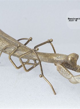 家居饰品个性创意百搭复古铸铁昆虫组合铁艺创意吉祥福禄动物摆件