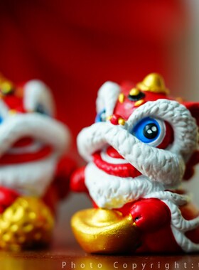 醒狮到,财运到!接财运啦!招财小醒狮创意桌面小摆件礼物