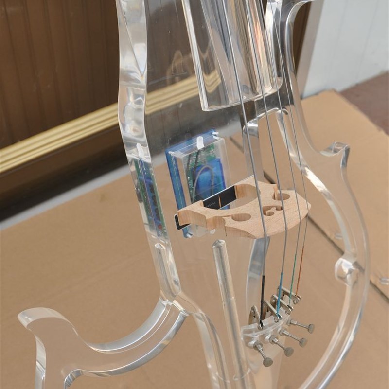 Knonus水晶电子大提琴4/4尺寸透明静音大提琴专业演奏练习 - 图3