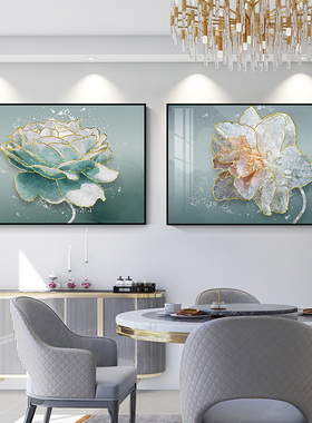 卧室卉壁画单幅小新饭厅背景墙饰画餐桌旁挂画客厅挂画