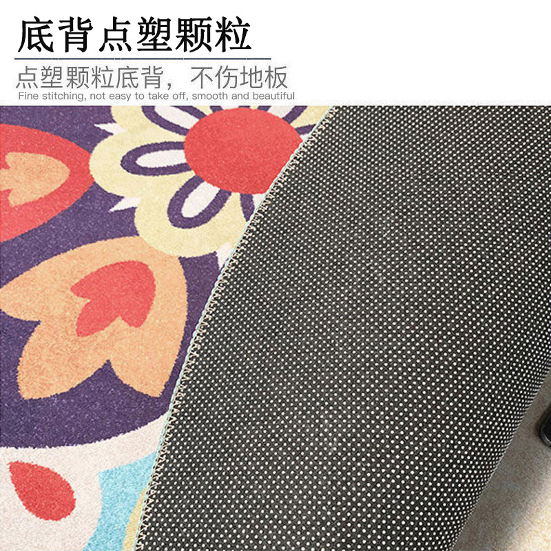 Bedroom bedside carpet thickened, wash-free and stain-resistant, small new balcony floating partition mats all over the floor
