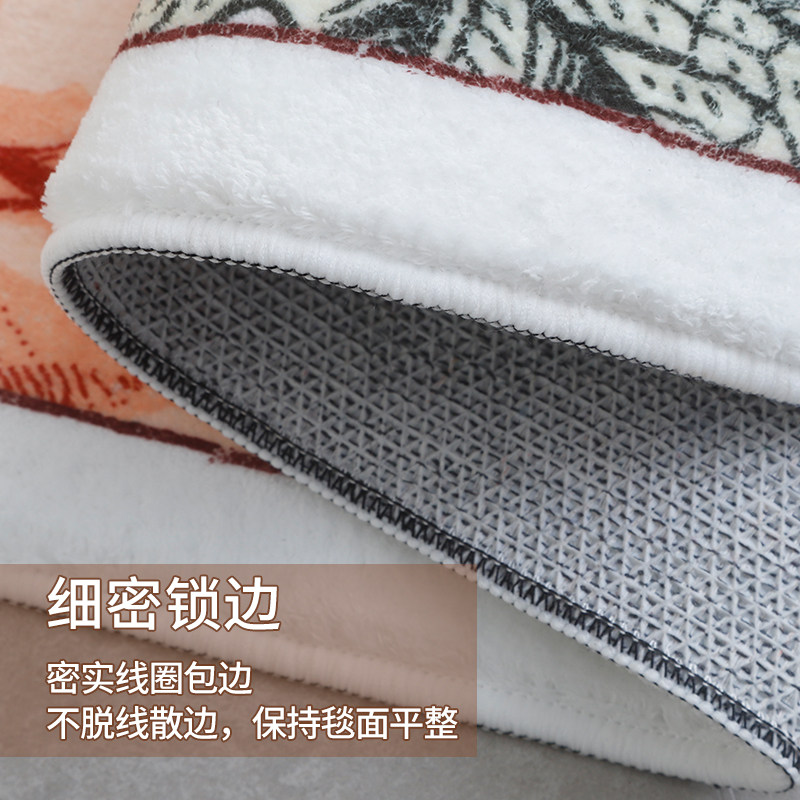 Bedroom bedside carpet thickened, wash-free and stain-resistant, small new balcony floating partition mats all over the floor