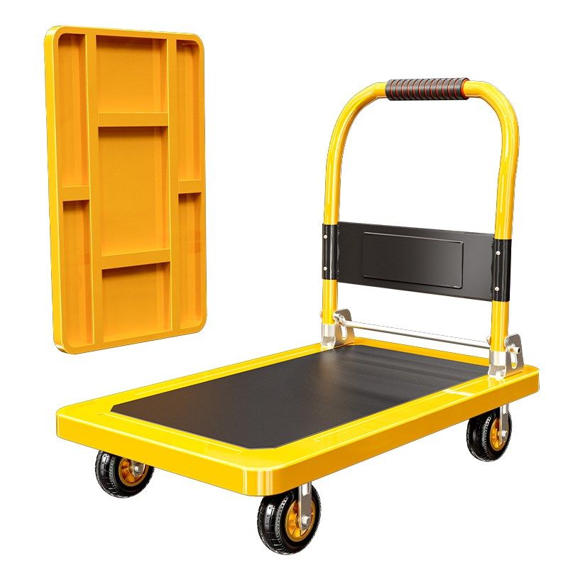 钢板小推车拉货平板车手推车搬运车推货轻便家用拖车静音重型,淘宝优惠券,粉丝福利购,淘宝优惠卷