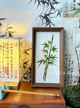 竹报平安非遗掐丝珐琅沙龙团建活动手工di材料包文创装饰画
