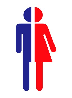 男女洗手间指示导向标识牌创意立体商场厕所墙纸