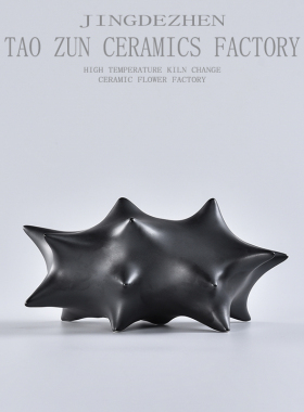 现代客厅电视柜极简玄关家居卧室样板间黑色陶瓷