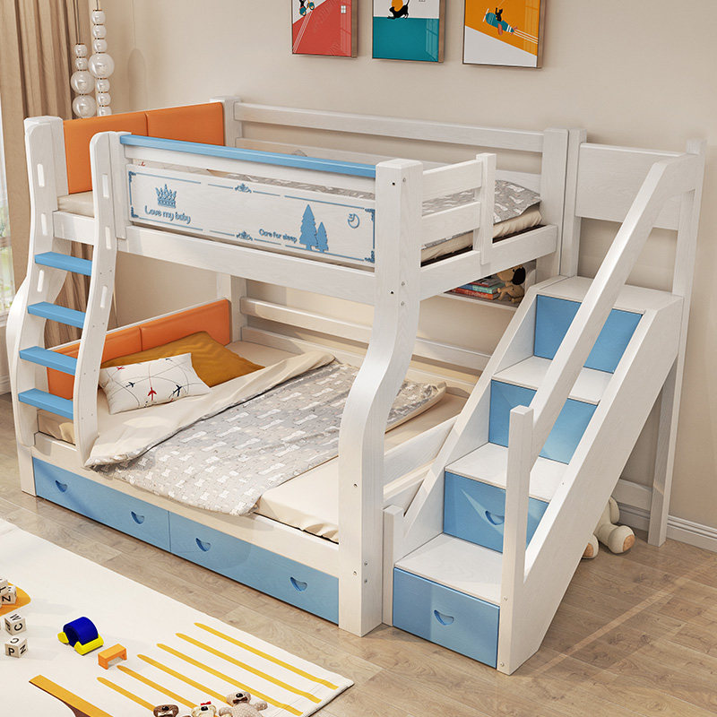 橡胶木上下床全实木上下铺木床层子母床两层儿童床高低床,淘宝优惠券,粉丝福利购,淘宝优惠卷