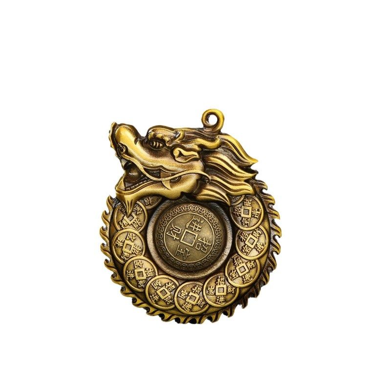 瑞兴隆黄铜招财进宝龙头手把件男工艺品吊坠黄铜挂坠复古礼品挂件,淘宝优惠券,粉丝福利购,淘宝优惠卷