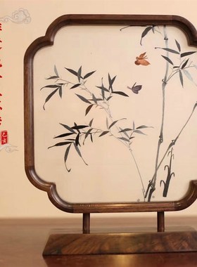 苏州刺绣手工苏绣面绣成品台屏风桌面摆件摆台特色出国商务礼品