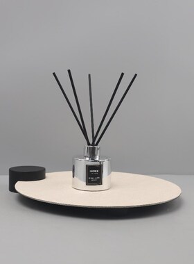 现代简约皮革f不锈钢椭圆托盘摆件客厅玄关卧室酒店软装家居装饰