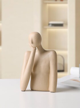 人物雕塑艺术创意摆件家居客厅高档轻奢酒柜电视柜装饰样板间软装