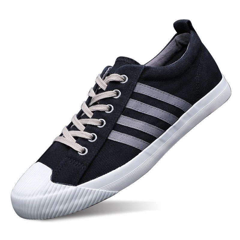 帆布鞋男鞋秋季新款透气休闲鞋韩版潮流平底百搭系带板鞋男网布鞋,淘宝优惠券,粉丝福利购,淘宝优惠卷