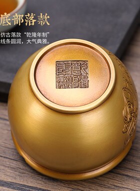 纯铜烟灰缸高级感小众客厅办公室烟缸新中式轻奢高端大气创意潮流