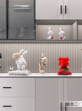 轻奢档客厅酒柜装饰品摆件家居饰品电视柜玄关公室乔迁礼物