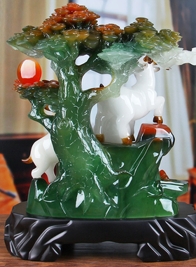 三羊开泰羊摆件工艺品摆设客厅办公室家居装饰品生日礼品开业送礼