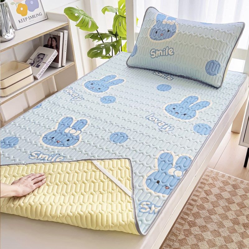 乳胶席冰丝凉席学生宿舍0.9米寝室单人床夏凉软席子可折叠90x200,淘宝优惠券,粉丝福利购,淘宝优惠卷