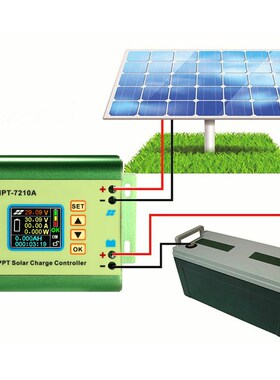 明禾MPT-7210A太阳能控制器数控升压模块24V48V60V72v电池充电器