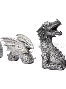 树脂工艺品园艺庭院飞龙黑白三节飞龙雕像园装饰工艺品