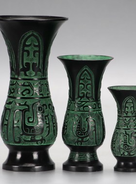 周鼎仿古青铜器  锌合金父庚觯 花瓶花觚天觚 工艺礼品 婚礼饰品