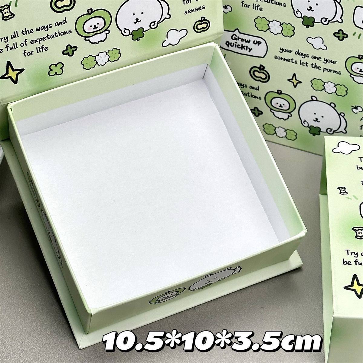 青苹果自嘲熊磁吸首饰盒高颜值ins防尘手账礼盒送礼翻盖收纳盒,淘宝优惠券,粉丝福利购,淘宝优惠卷