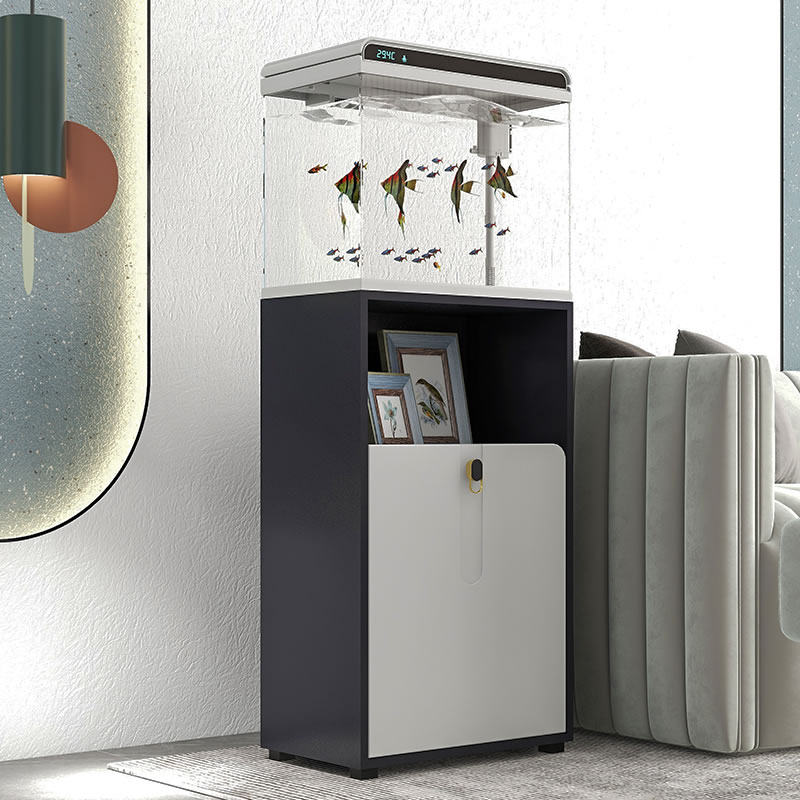 森森鱼缸中型顶滤超白玻璃金鱼缸客厅家用免换水小型水族箱免换水,淘宝优惠券,粉丝福利购,淘宝优惠卷