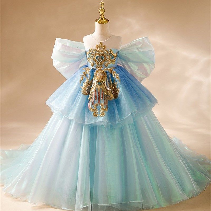 公主裙女童花童婚纱小女孩走秀照相馆拍照晚礼服主持人钢琴演出服,淘宝优惠券,粉丝福利购,淘宝优惠卷